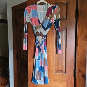 Boden Long Sleeve Wrap Dress Sz 6R